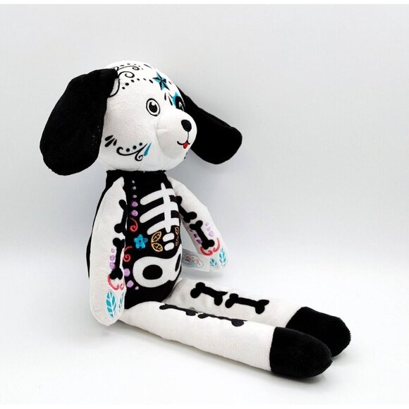 Spark Create Imagine Sugar Skull Candy Dog plush Rattle 15" - Picture 2 of 4